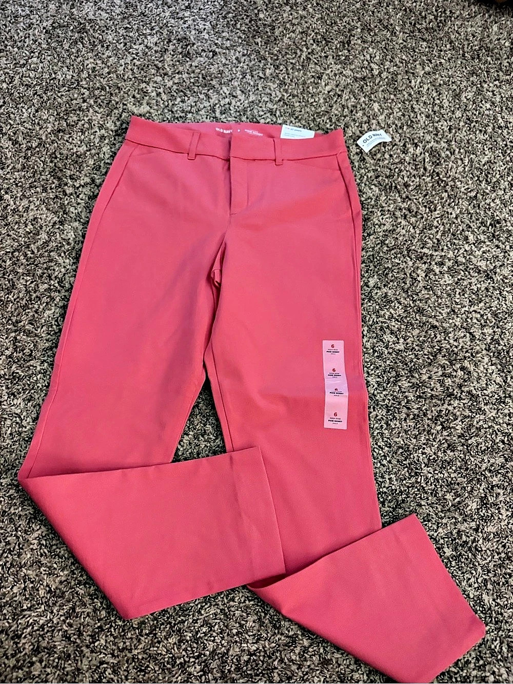 Old Navy Mid-Rise Pixie Skinny Ankle Pants Pink